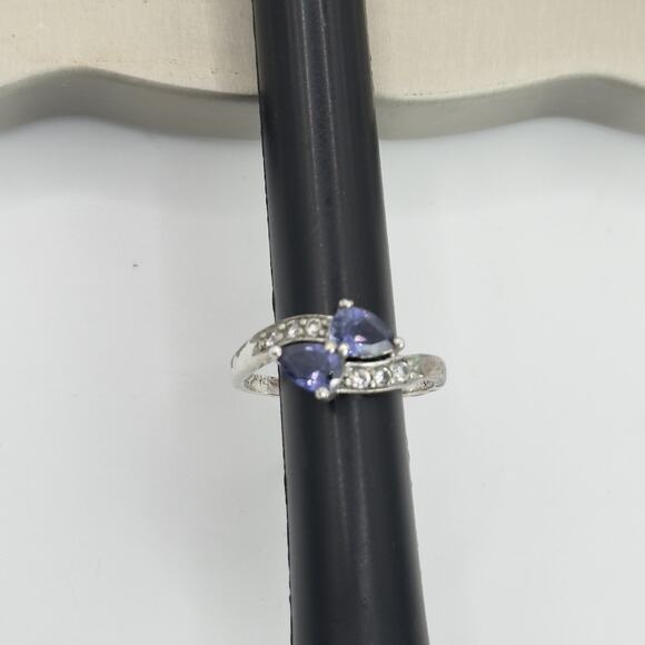 Purple Amethyst Ring In 925 Sterling Silver Size 7 with other stones. Vintage. - Picture 8 of 11